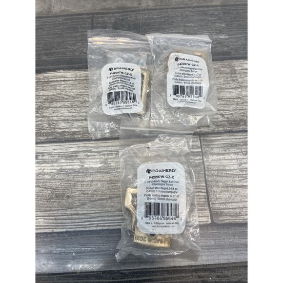 4 - Brainerd 2 1/8" Elegant Bail Cabinet Pull Champagne Bronze Finish Lot Of 3 - Picture 5 of 8